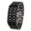 SUOXINI Stylish 8-LED Blue Light Digital Stainless Steel Bracelet Wrist Watch