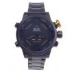 WEIDE WH-2039 Men's Quartz & LED Electronics Dual Time Display Wrist Watch Black