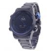 WEIDE WH-2039 Men's Quartz & LED Electronics Dual-Display Wrist Watch - Black + Blue