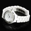 Daybird 3698 Elegant Ceramic Woman Wrist Watch - White + Silver