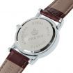 ORKINA 040 Men's Brown Leather Strap White Dial Quartz Watch with Calendar Display