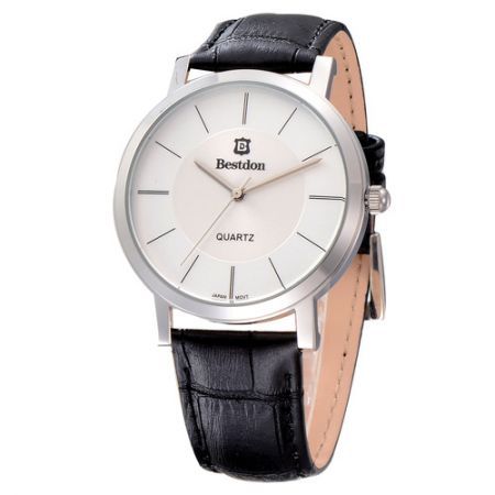 BESTDON BD98105G Men's Fashionable Waterproof Quartz Wrist Watch ?C Black + Silver + White