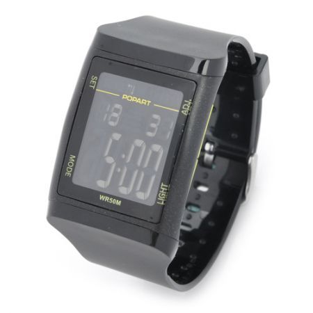 Sports Diving Wrist Watch w/ EL Backlit / Calendar / Stopwatch / Alarm Clock Black