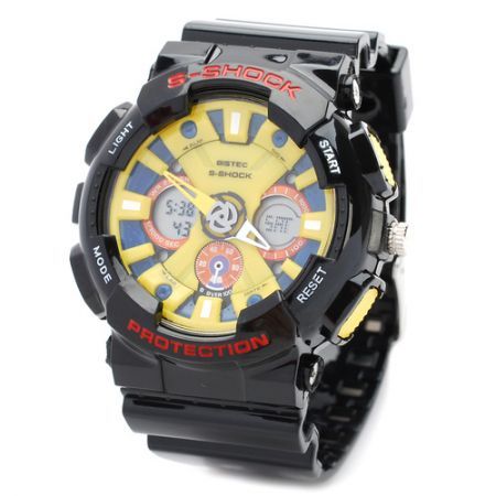 Sports Diving Wrist Watch w / Week / Stopwatch / Alarm Clock - Black + Yellow