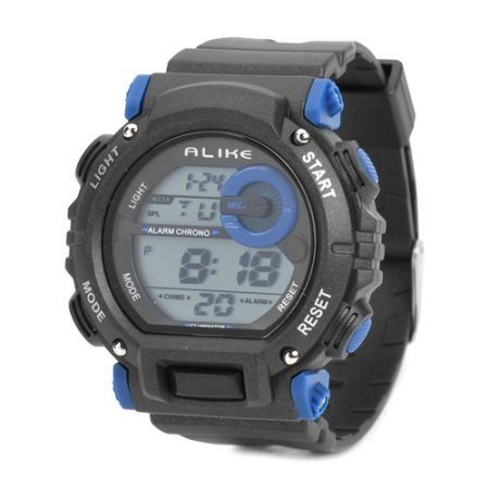 Sports Diving Wrist Watch w/ EL Backlit / Week / Stopwatch / Alarm Clock Blue