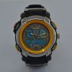 Sports Diving Dual Time Display Wrist Watch w/ Alarm Clock / Stopwatch - Black + Yellow