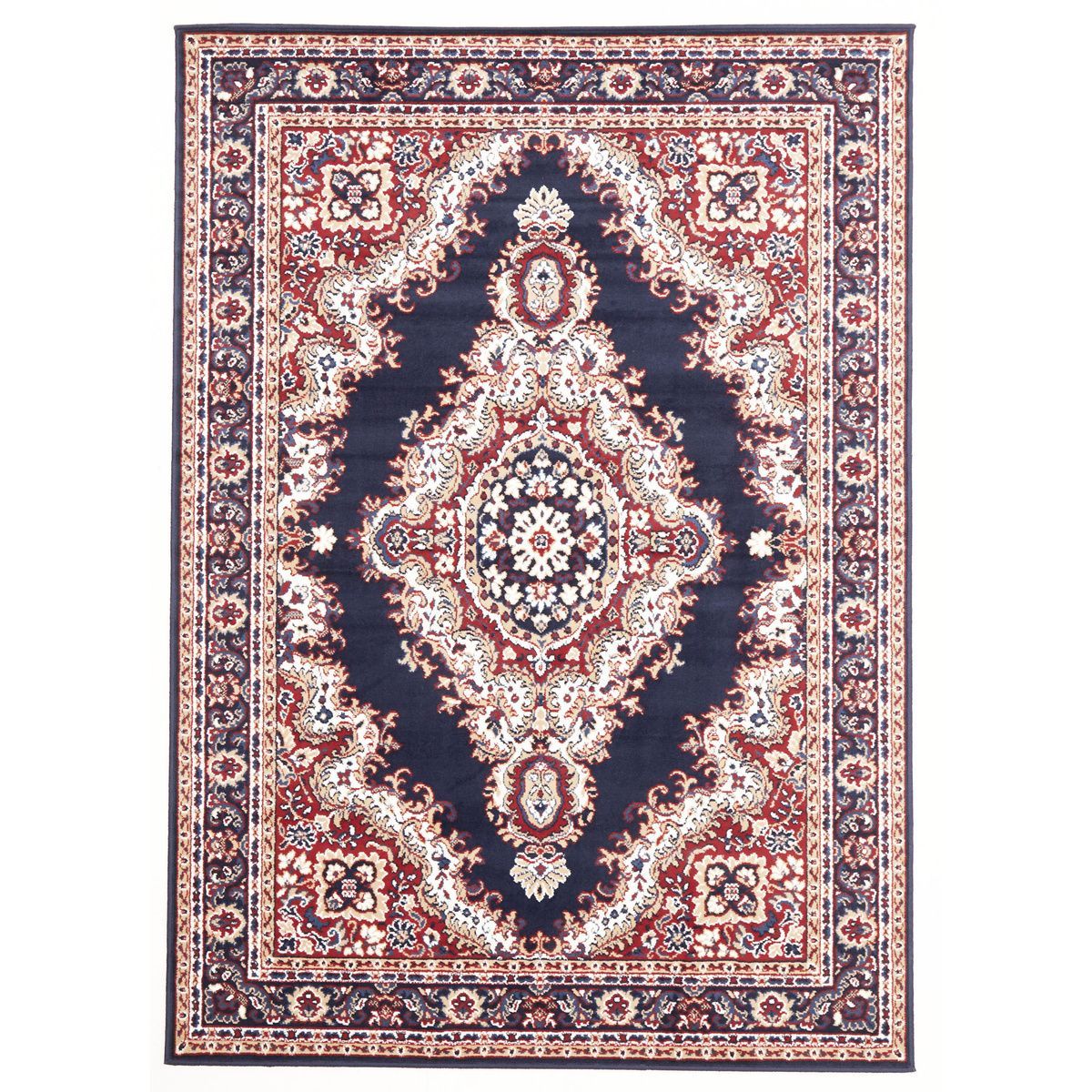 1.9 X 2.8 Metre Navy & Red 'Medallion' Traditional Rug