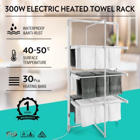 Electric Heated Towel Rack Rail Warmer 9 10 16 Bars Freestanding Stainless Steel Crazy Sales