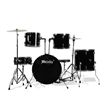 5 Piece Junior Drum Set with Cymbals-Black