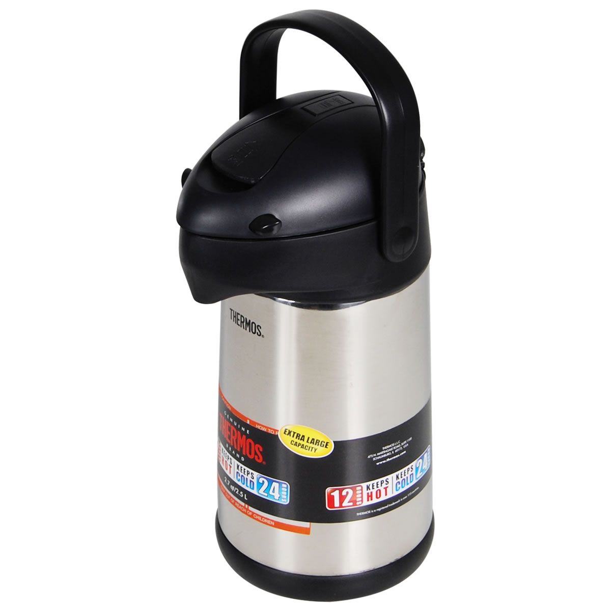 Thermos 2.5L Vacuum Insulated Stainless Steel Pump Pot Crazy Sales