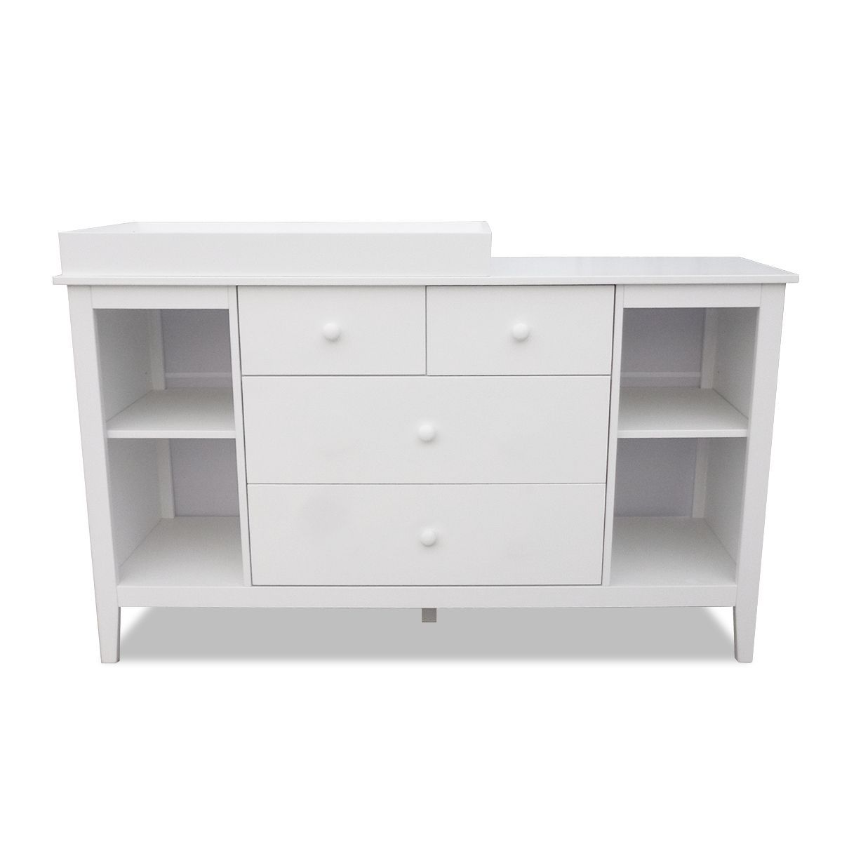 White Baby Changing Table with Four Drawers Crazy Sales