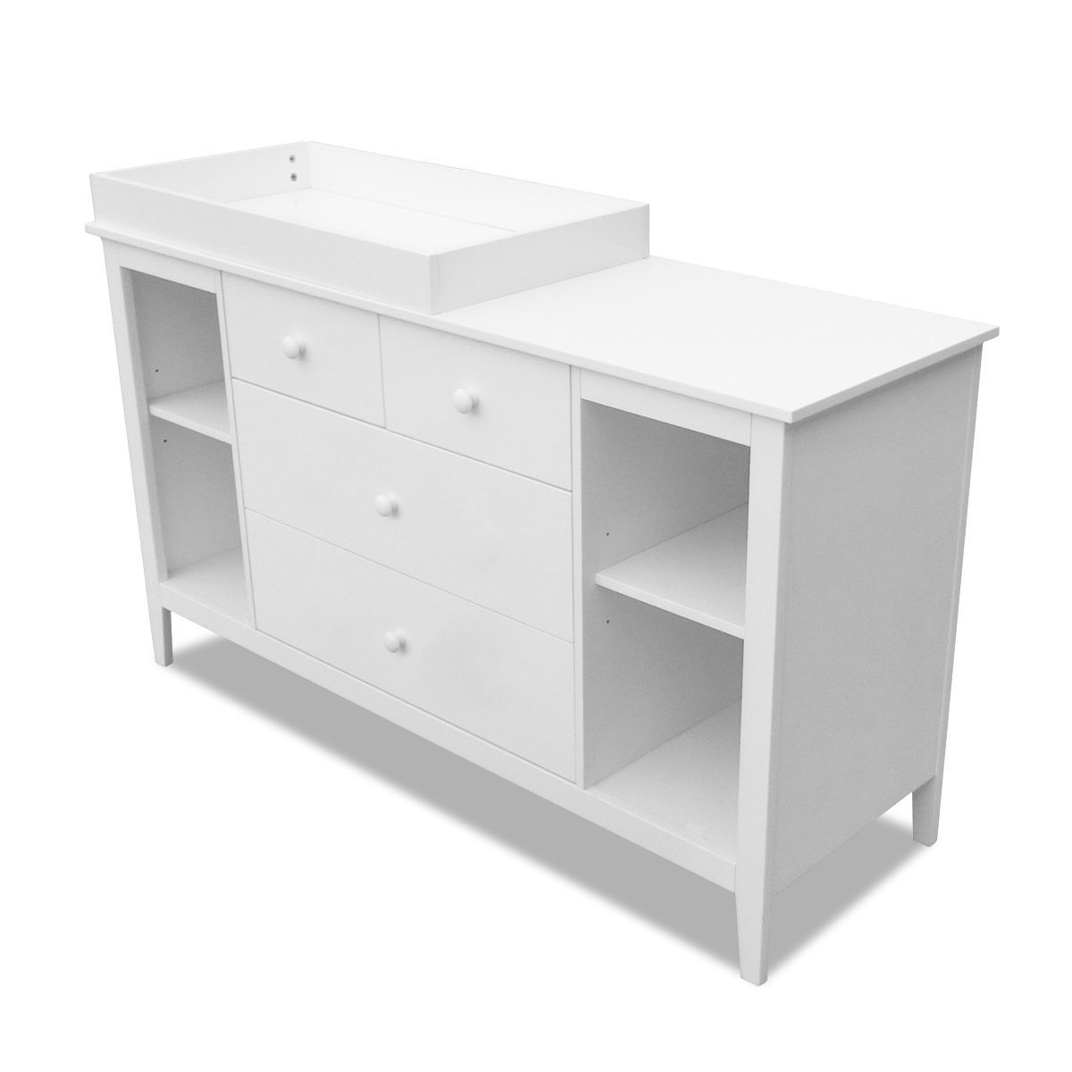 White Baby Changing Table with Four Drawers Crazy Sales