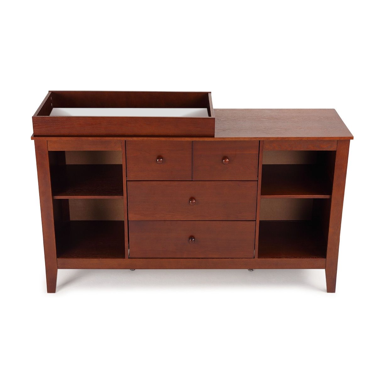 Walnut Baby Changing Table with Four Drawers Crazy Sales