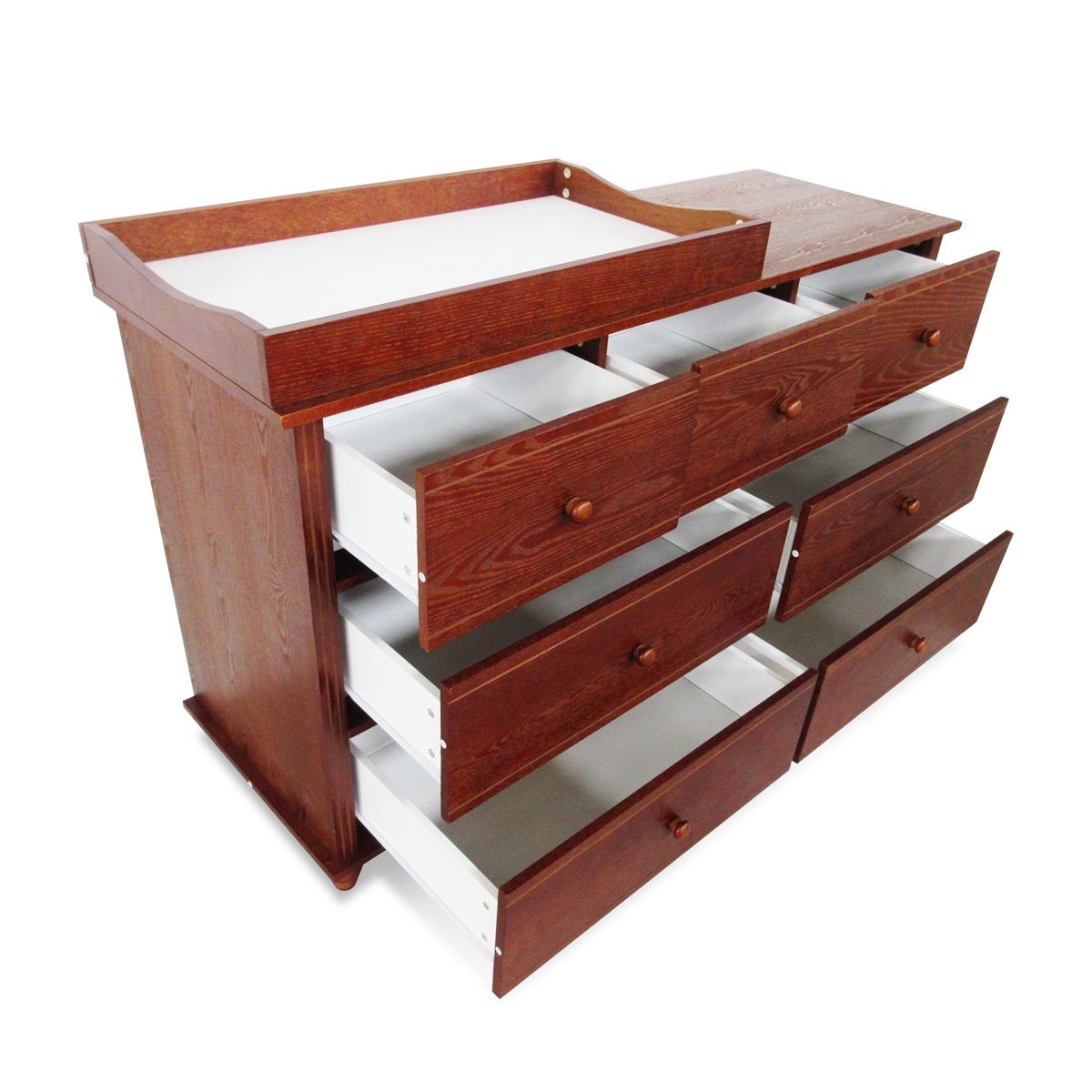 Walnut Baby Changing Table with Four DrawersSmall Crazy Sales