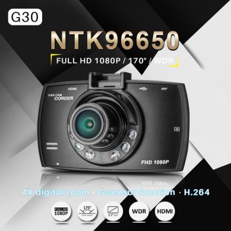 Novatek96650 Portable 2.7" Car DVR Camera 1920x1080P FHD H.264 G-sensor WDR Night Vision Recorder Camcorder 170 Wide Angle G30