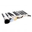 13pcs Professional Makeup Brush Set Cosmetic Brush Kit Makeup Tool with Cup Holder Case Black