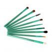 13pcs Professional Makeup Brush Set Cosmetic Brush Kit Makeup Tool with Cup Holder Case Green