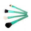 13pcs Professional Makeup Brush Set Cosmetic Brush Kit Makeup Tool with Cup Holder Case Green