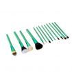 13pcs Professional Makeup Brush Set Cosmetic Brush Kit Makeup Tool with Cup Holder Case Green