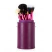 13pcs Professional Makeup Brush Set Cosmetic Brush Kit Makeup Tool with Cup Holder Case Purple