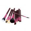 13pcs Professional Makeup Brush Set Cosmetic Brush Kit Makeup Tool with Cup Holder Case Purple