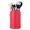 13pcs Professional Makeup Brush Set Cosmetic Brush Kit Makeup Tool with Cup Holder Case Pink