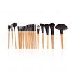 Wood 24Pcs Makeup Brushes Kit Professional Cosmetic Make Up Set + Pouch Bag Case Black