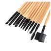 Wood 24Pcs Makeup Brushes Kit Professional Cosmetic Make Up Set + Pouch Bag Case Black