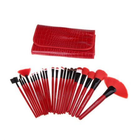 Professional 24Pcs Makeup Brush Kit Cosmetic Make Up Set with Pouch Bag