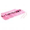 24pcs Professional Makeup Brush Set Cosmetic Brush Kit Makeup Tool with Roll up Leather Bag Pink