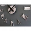Modern DIY 3D Roman Numerals Wall Clock Silver