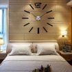 Modern DIY Wall Clock Creative Scale Large Watch Decor Stickers Set Mirror Effect Acrylic Glass Decal Home Removable Decoration Black