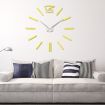 Modern DIY Wall Clock Creative Scale Large Watch Decor Stickers Set Mirror Effect Acrylic Glass Decal Home Removable Decoration Golden