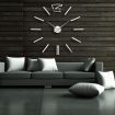 Modern DIY Wall Clock Creative Scale Large Watch Decor Stickers Set Mirror Effect Acrylic Glass Decal Home Removable Decoration Silver