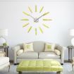 DIY Wall Clock Creative Large Watch Decor Stickers Set Mirror Effect Acrylic Glass Decal Home Removable Decoration Golden