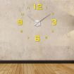 Simple Digits Wall Clock Sticker Set Creative DIY Mirror Effect Acrylic Glass Decal Home Removable Decoration Golden