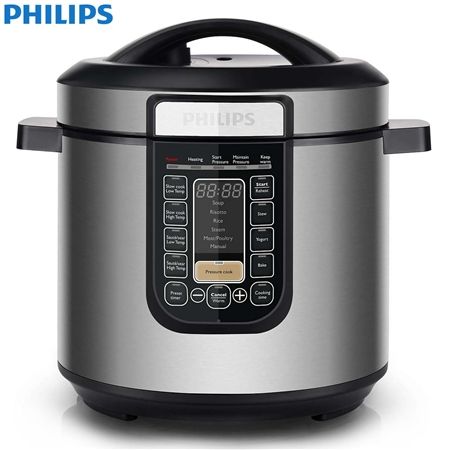 New Philips Multi-Function Slow Cooker 6L 1000W Stainless Steel Reheat ...