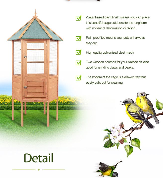 Large Weather Proof Wooden Bird Cage | Crazy Sales - Bird Cage Design For Harsh Weather Conditions