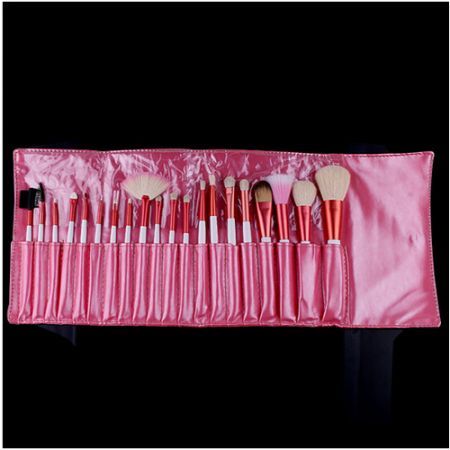 20 PCS Makeup Brush Set + Pink Pouch Bag