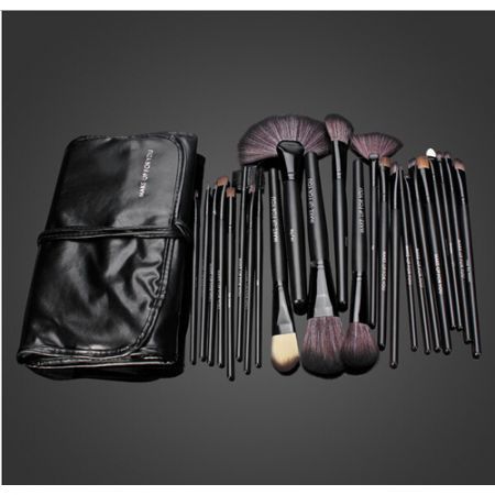 make-up for you 24pcs Professional Cosmetic Makeup Brushes Set Kit Black