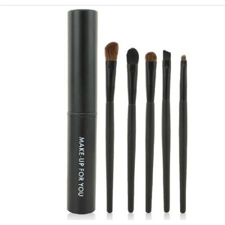 MAKE-UP FOR YOU Portable 5-in-1 Cosmetic Make-up Brushes Eye Shadow Set - Black
