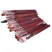 Pro Makeup 20pcs Brushes Set Powder Foundation Eyeshadow Eyeliner Lip Brush Tool Brown