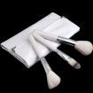 10pcs Pro Makeup Brush Set Cosmetic Brush Kit with Folding Case White