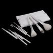 10pcs Pro Makeup Brush Set Cosmetic Brush Kit with Folding Case White