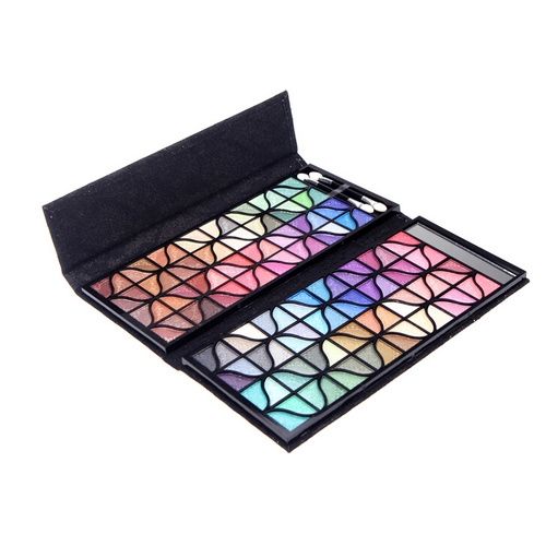 128 Color Banquet Rose Makeup Eyeshadow Palette Set with Black Lace Banquet Bag