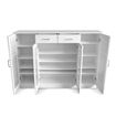 Extra Large White Wooden Shoe Cabinet-Max.40 Pairs White
