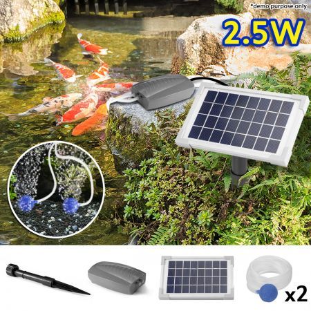 2.5W Solar Powered Air Oxygenating Pond Pump