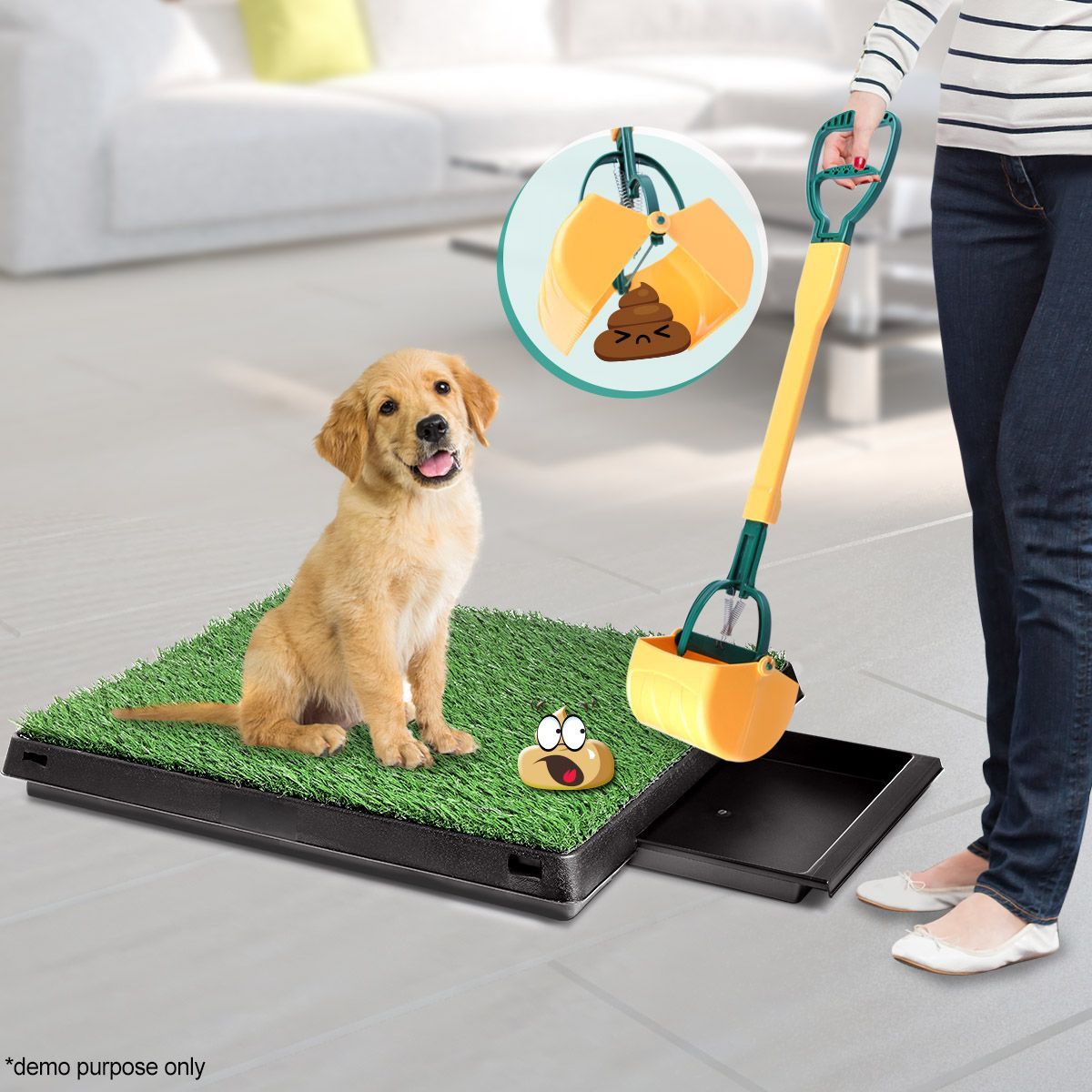 Large Indoor Pet Toilet with Pooper Scooper Crazy Sales