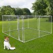 4m x 4m Kennel Run/Pet Enclosure and Pet Feeder and Water Dispenser Set