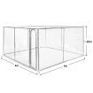 4m x 4m Kennel Run/Pet Enclosure and Pet Feeder and Water Dispenser Set